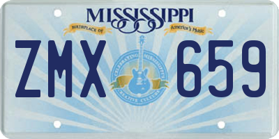 MS license plate ZMX659