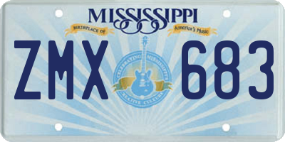 MS license plate ZMX683