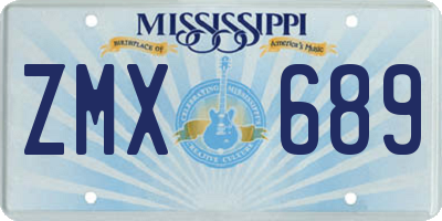 MS license plate ZMX689