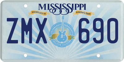 MS license plate ZMX690