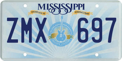 MS license plate ZMX697