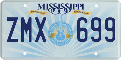 MS license plate ZMX699