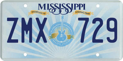 MS license plate ZMX729