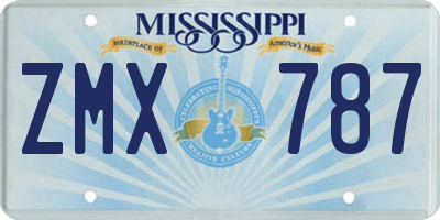 MS license plate ZMX787