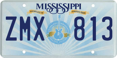 MS license plate ZMX813