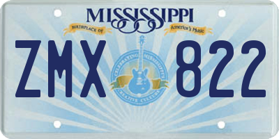 MS license plate ZMX822