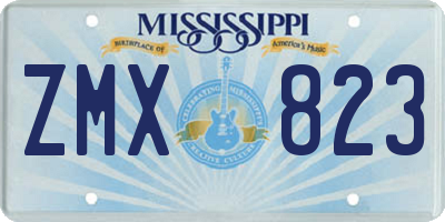 MS license plate ZMX823