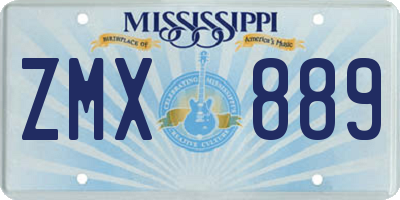 MS license plate ZMX889