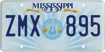 MS license plate ZMX895