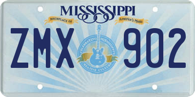 MS license plate ZMX902