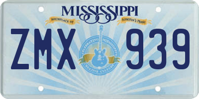 MS license plate ZMX939