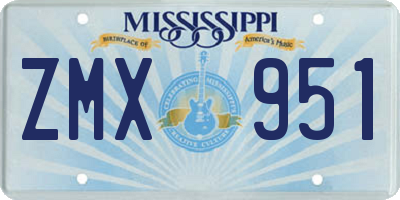 MS license plate ZMX951