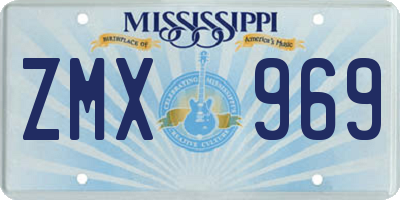 MS license plate ZMX969