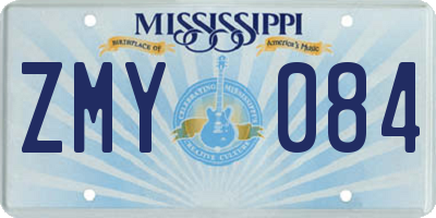 MS license plate ZMY084