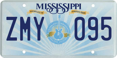 MS license plate ZMY095