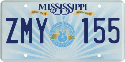 MS license plate ZMY155