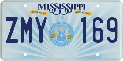 MS license plate ZMY169