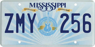 MS license plate ZMY256
