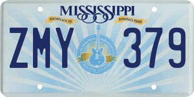 MS license plate ZMY379