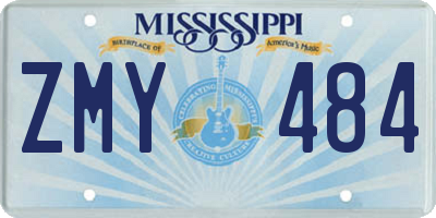 MS license plate ZMY484