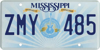 MS license plate ZMY485