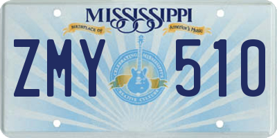 MS license plate ZMY510