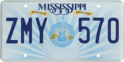 MS license plate ZMY570