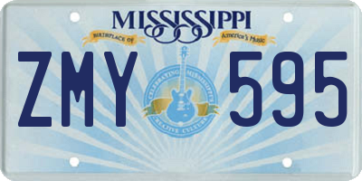 MS license plate ZMY595