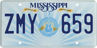 MS license plate ZMY659