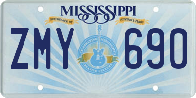 MS license plate ZMY690