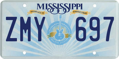 MS license plate ZMY697