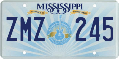 MS license plate ZMZ245