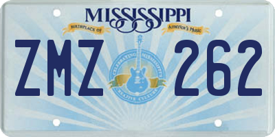 MS license plate ZMZ262