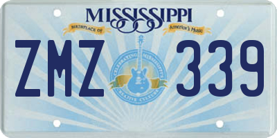 MS license plate ZMZ339