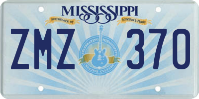 MS license plate ZMZ370