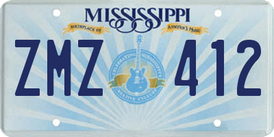 MS license plate ZMZ412