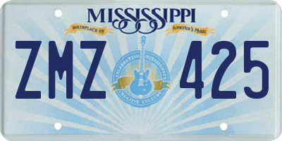MS license plate ZMZ425