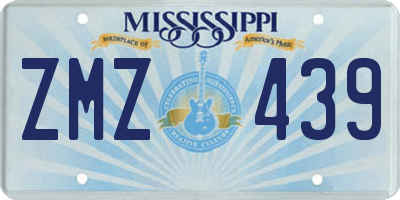 MS license plate ZMZ439