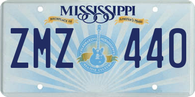 MS license plate ZMZ440