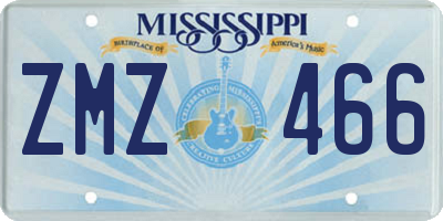 MS license plate ZMZ466