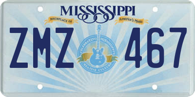 MS license plate ZMZ467