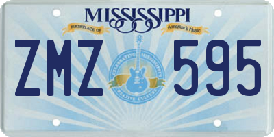 MS license plate ZMZ595