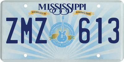 MS license plate ZMZ613