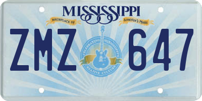 MS license plate ZMZ647