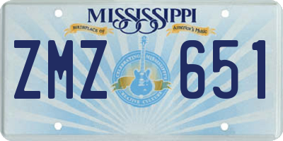 MS license plate ZMZ651