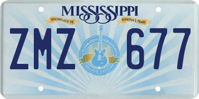 MS license plate ZMZ677