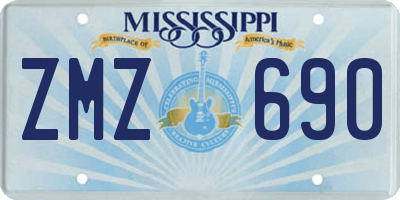 MS license plate ZMZ690