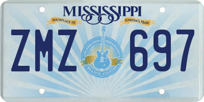 MS license plate ZMZ697