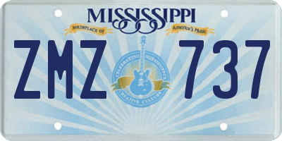MS license plate ZMZ737