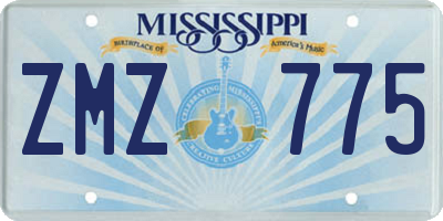 MS license plate ZMZ775